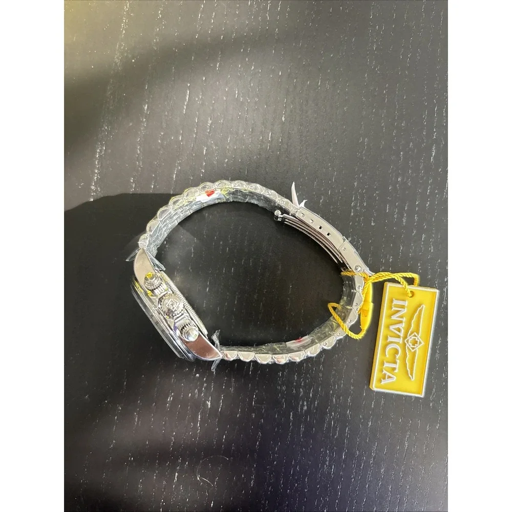 Invicta Speedway 40mm Silver Stainless Steel Case with Silver Stainless Steel...